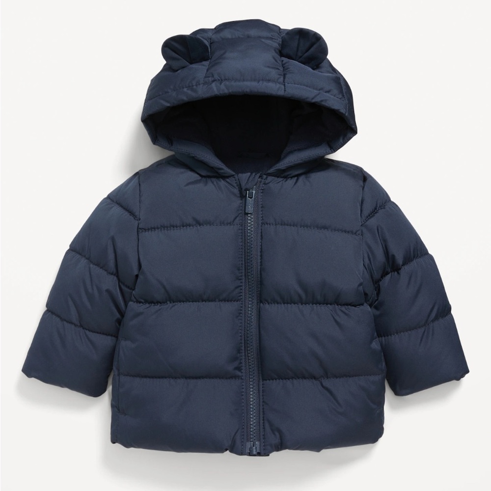 Unisex Water-Resistant Quilted Puffer Jacket for Baby - Size 6-12 M